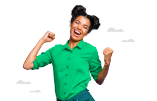 Imagem de uma pessoa feliz