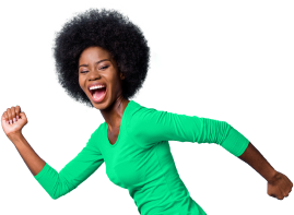 Imagem de uma pessoa feliz