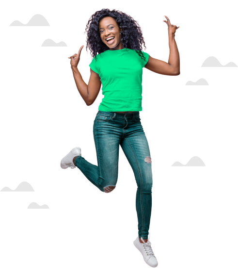 Imagem de uma pessoa feliz