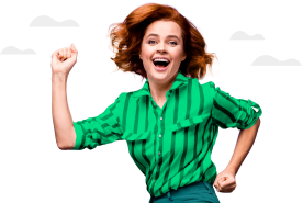 Imagem de uma pessoa feliz