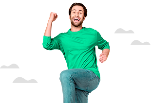 Imagem de uma pessoa feliz