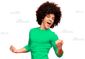 Imagem de uma pessoa feliz